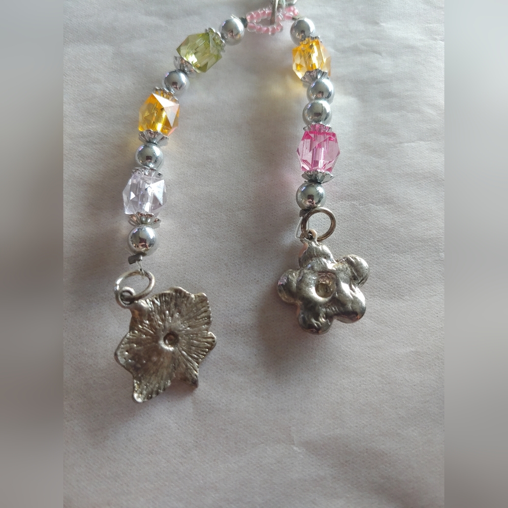 BOGO FRRE! HANDMADE Colorful Floral Purse Dangle - Picture 2 of 4